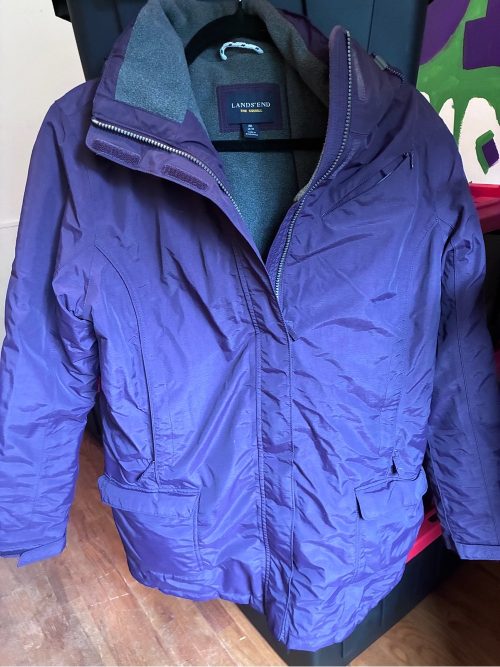 Women’s Lands End purple winter coat size Medium